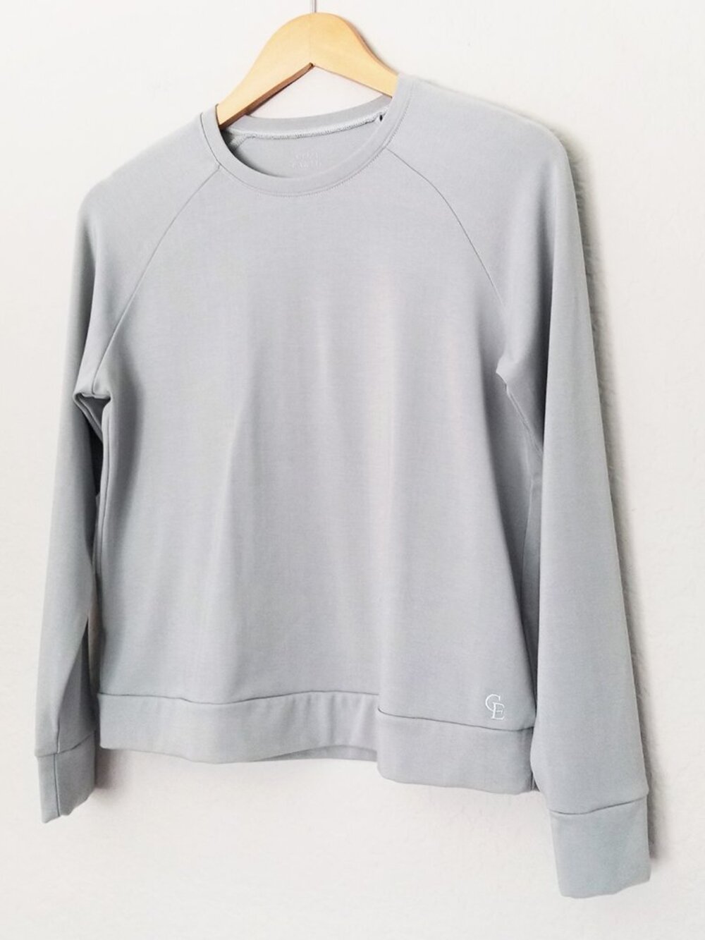 Cozy Earth Brushed Bamboo Pullover Crew Women's S Dawn Blue Gray Lounge SOFT $78 - Picture 2 of 14